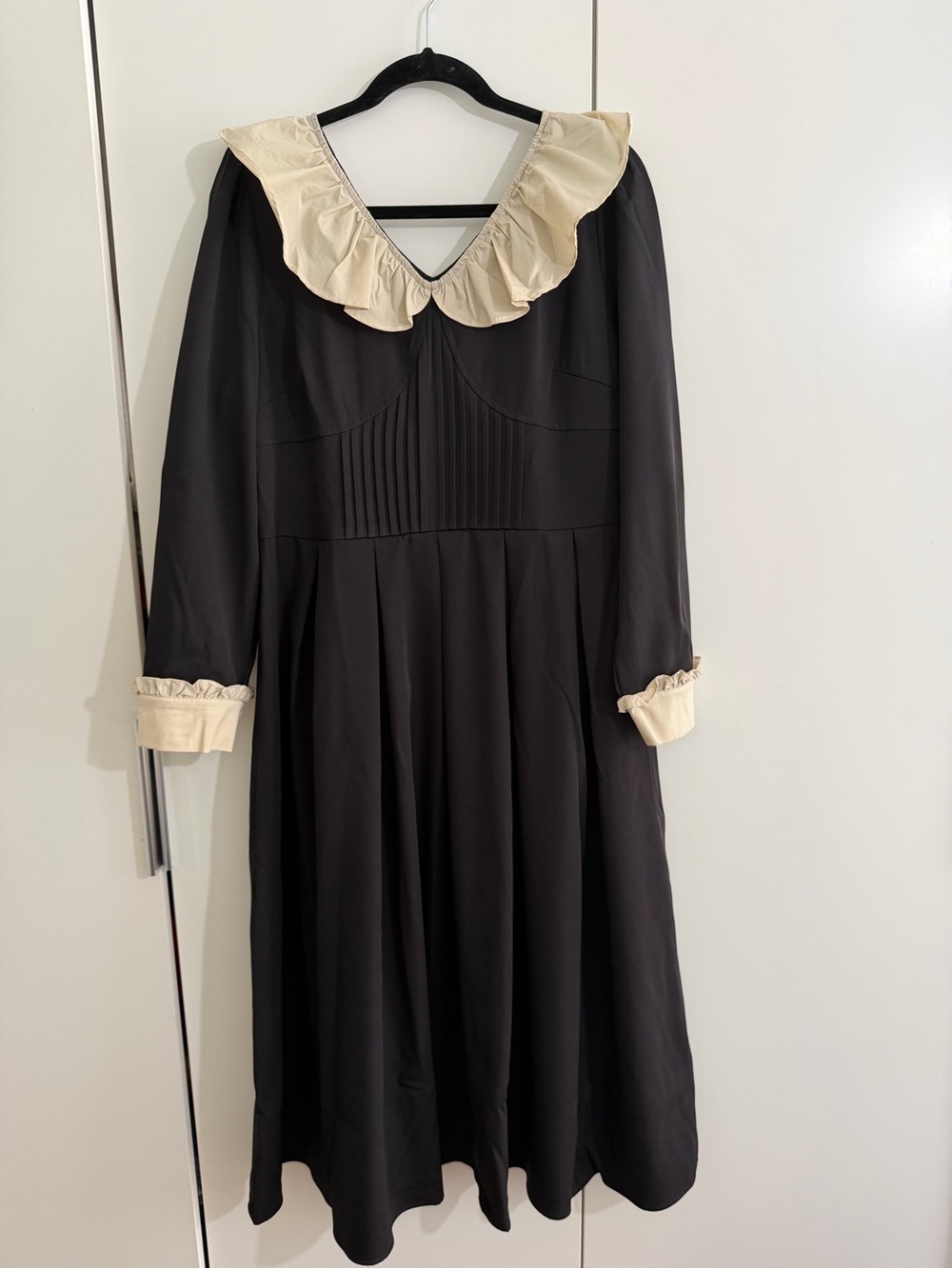 NWT PRASESKY Whimsigoth/dark romance collared long sleeve dress 4XL(Asia)12-16